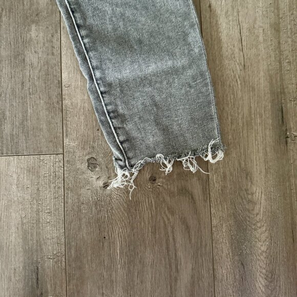 Express Super High Rise Skinny Jeans | Size 16 Short | Distressed Gray - Picture 4 of 8